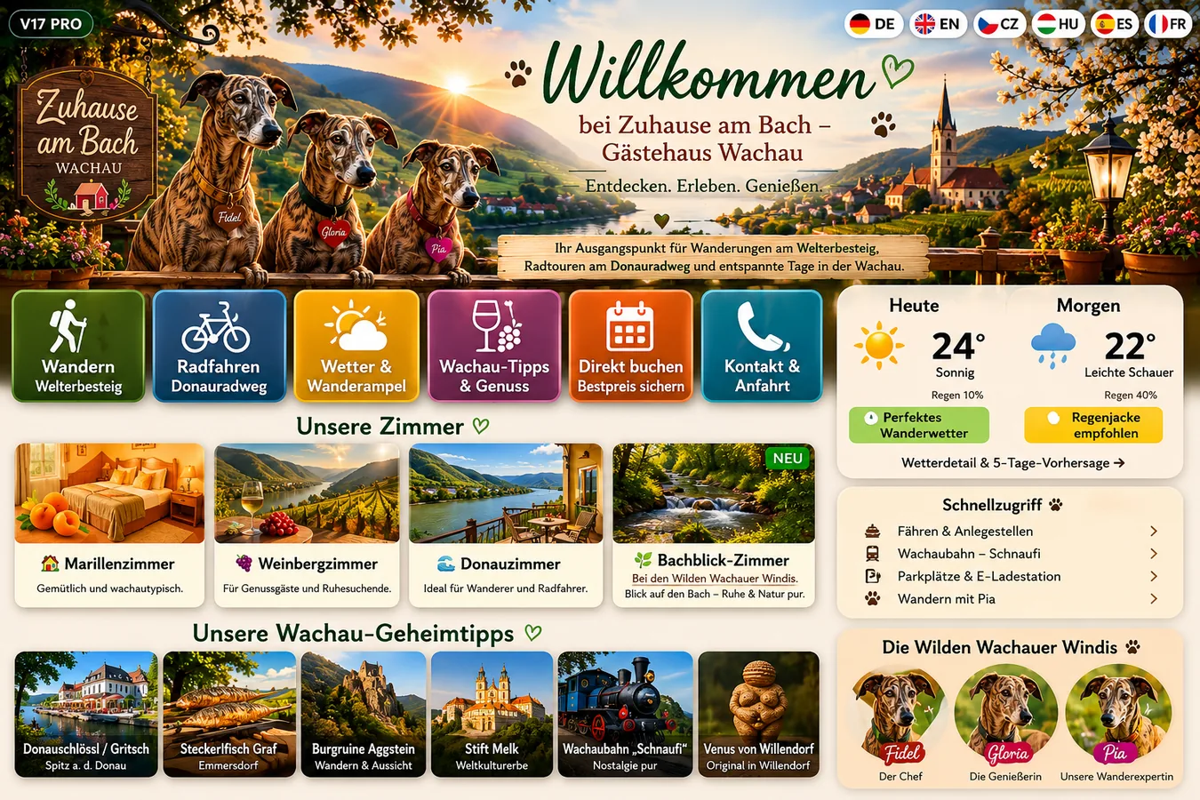 Die Wilden Wachauer Windis von Zuhause am Bach